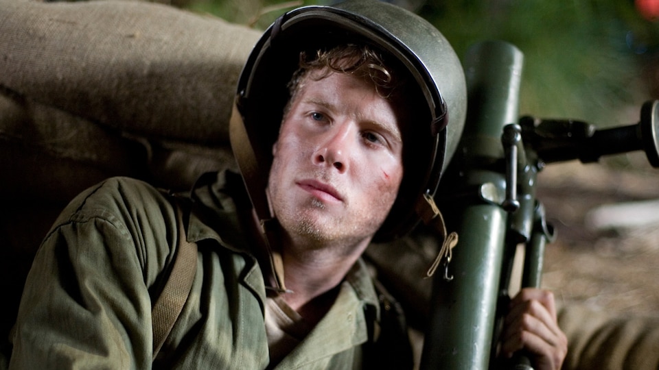 Pfc. Sidney Phillips played by Ashton Holmes on The Pacific Official